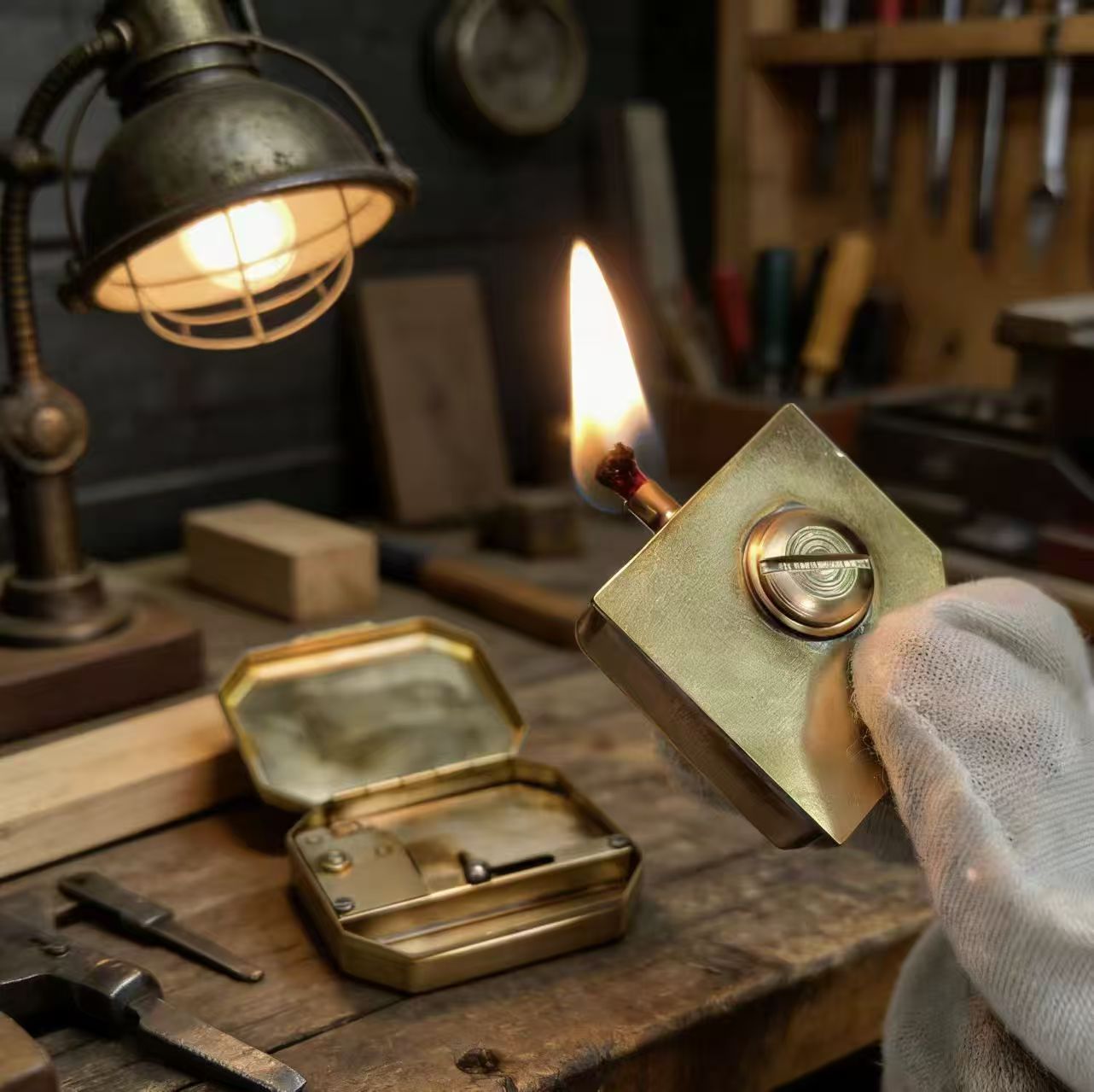 Vintage Collectible Lighters - Pemantik Kerosin Tembaga Murni Vintage Buatan
