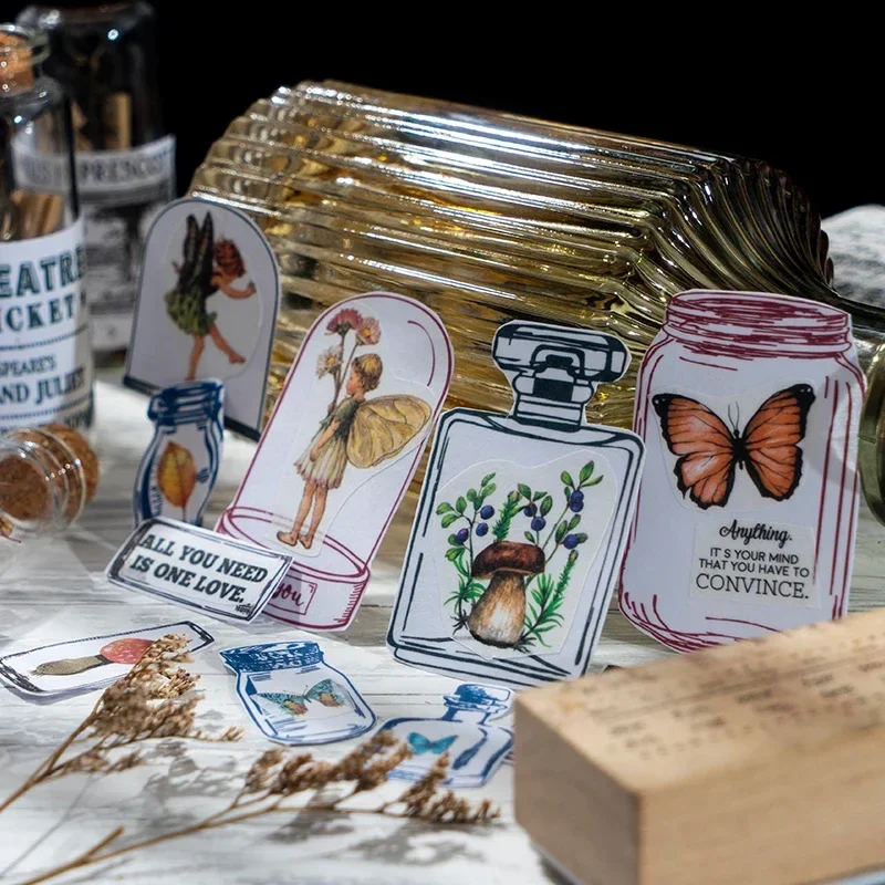 Vintage Collectible Books - 20pcs Koleksi Stiker Seri Miscellaneous Buku