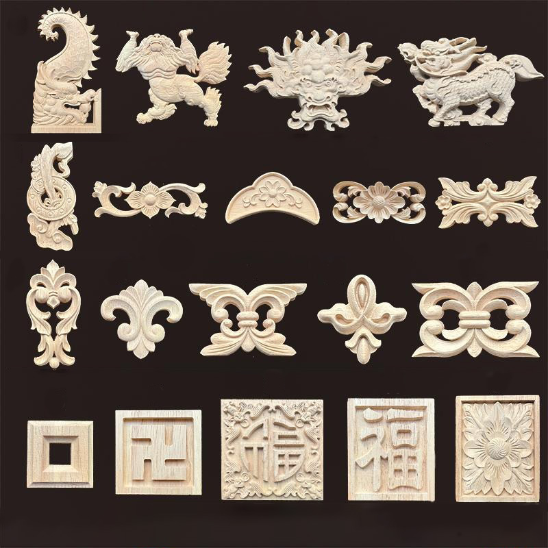 Vintage Things Collection - Aplikasi Kayu Vintage dengan Ukiran Naga