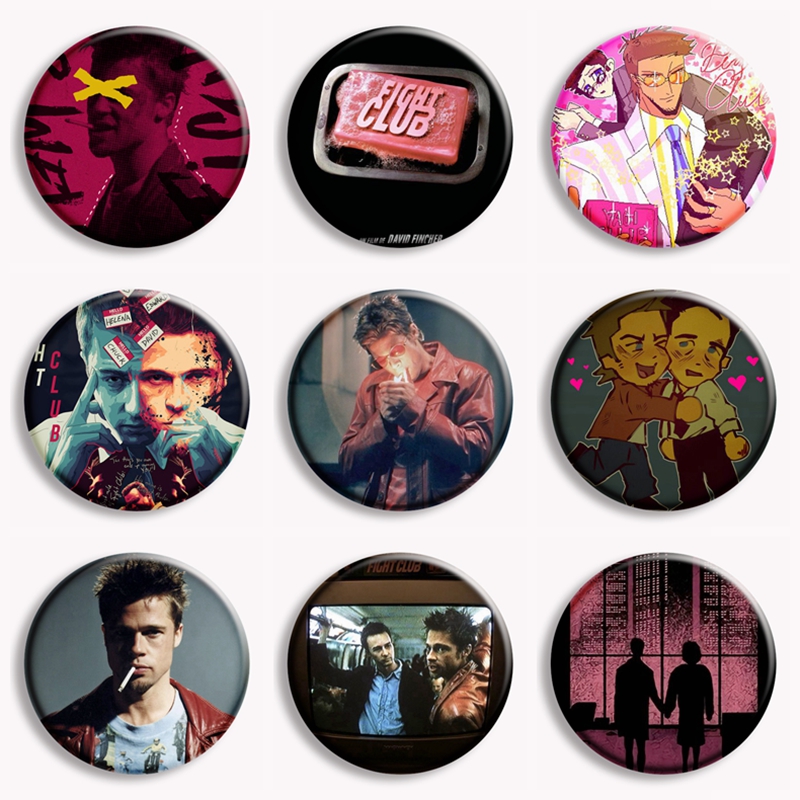 Collectible Vintage Brooches - Retro Film klasik klub pertarungan sabun