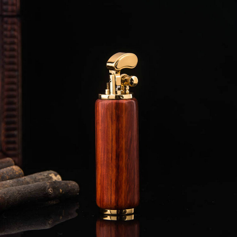 Vintage Collectible Lighters - Pemantik Api Vintage Kayu & Emas,