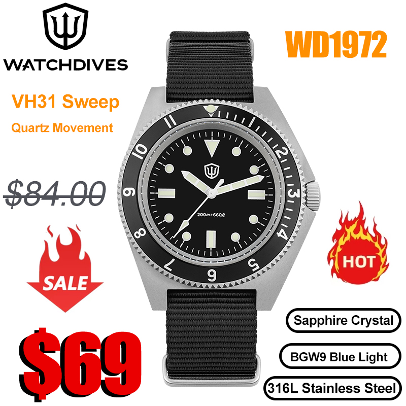 Vintage Watch Collecting - Watchdives WD1972 Jam Tangan Kuarsa VH31