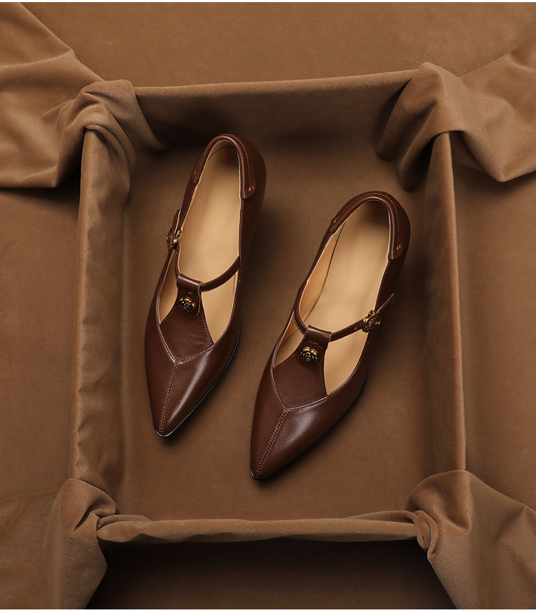 Sepatu Mary Jane Ujung Runcing - Vintage Collectible Shoes ulasan dan harga