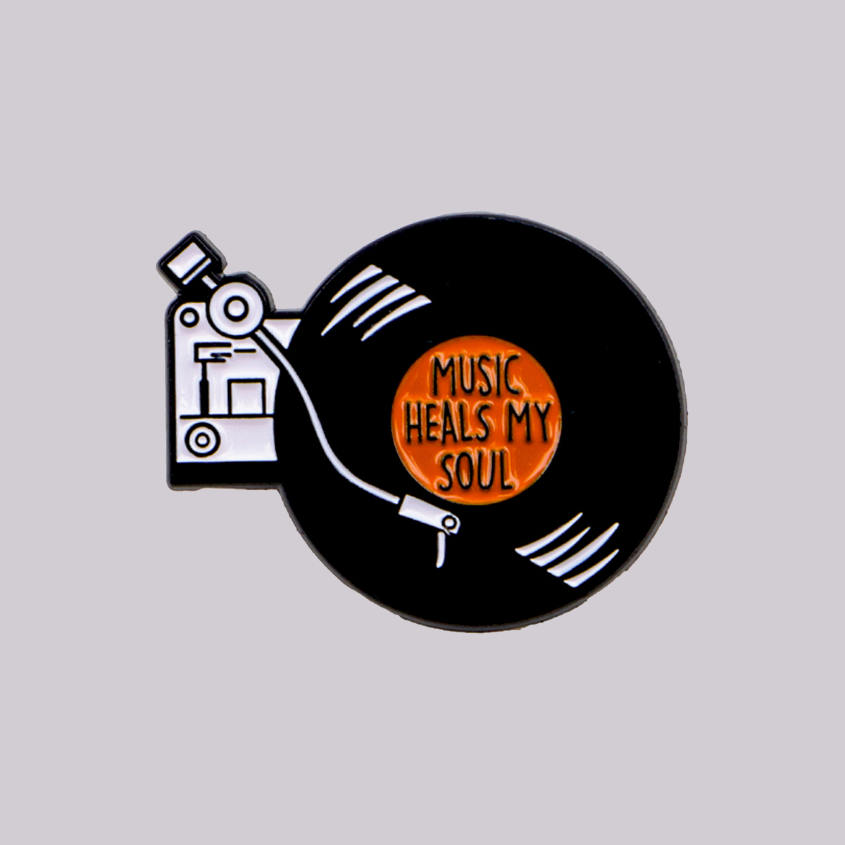 MUSIC HEALS MY SOUL Pin Enamel - Vintage Things Collection ulasan dan harga