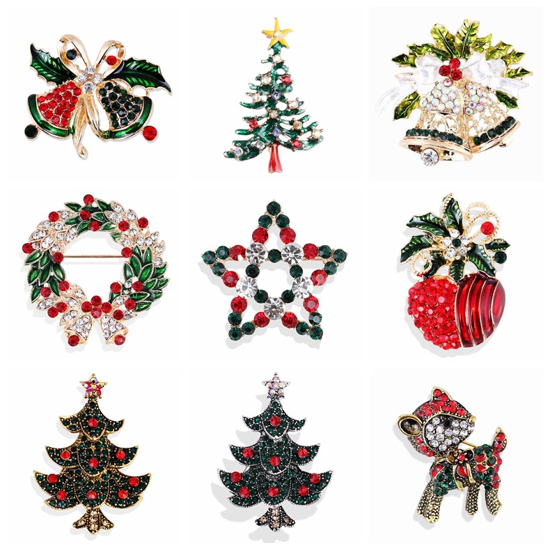 Koleksi Bros Natal Berhias Ber - Collectible Vintage Brooches ulasan dan harga
