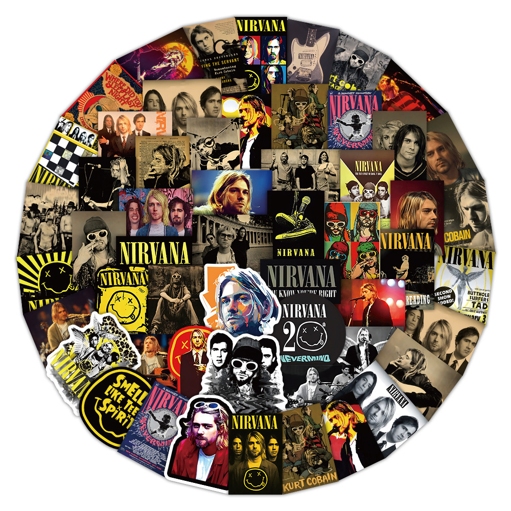 52 Buah Stiker Band Nirvana -  - Vintage Things Collection ulasan dan harga