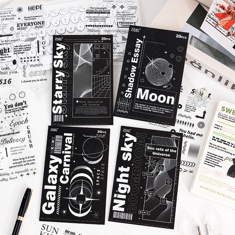 Buku Stiker Teks Vintage 20Pcs - Vintage Collectible Books ulasan dan harga