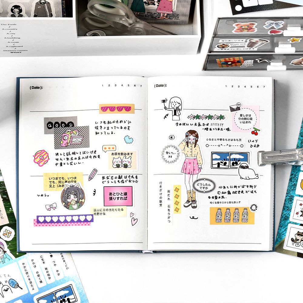 MINKYS stiker dekorasi jurnal  - Vintage Collectible Books ulasan dan harga