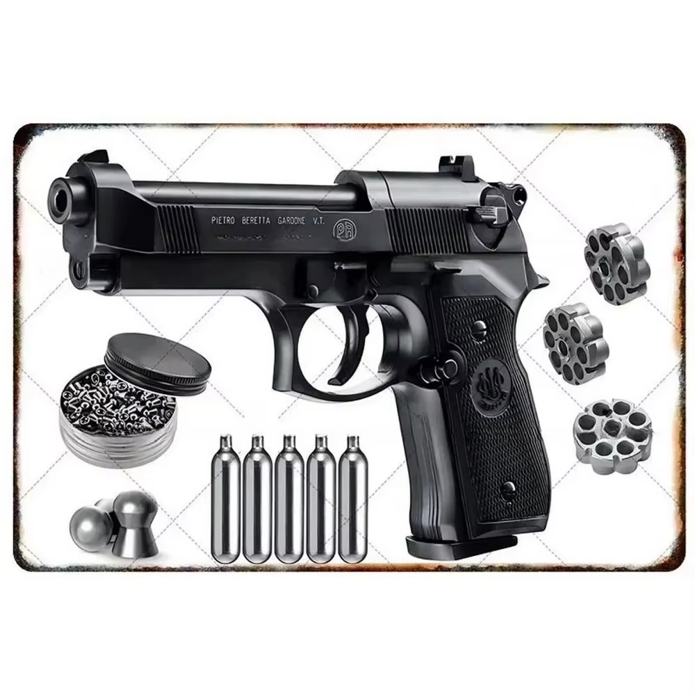 Papan Logam Pistol Airsoft Ret - Vintage Collectible & Vintage Dolls ulasan dan harga