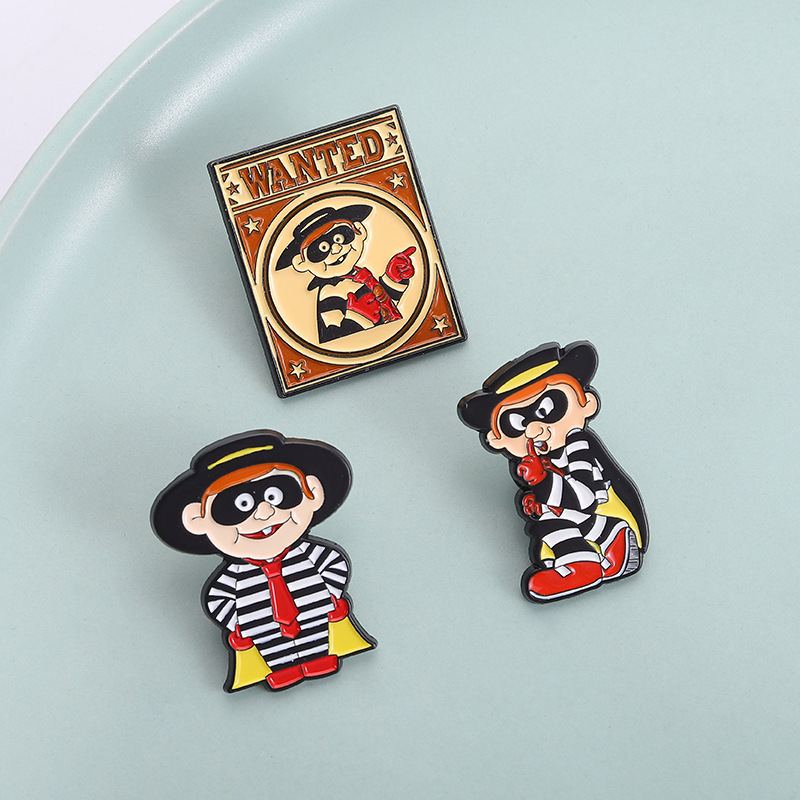 Set Pin Enamel Hamburglar Vint - Collectible Vintage Brooches ulasan dan harga