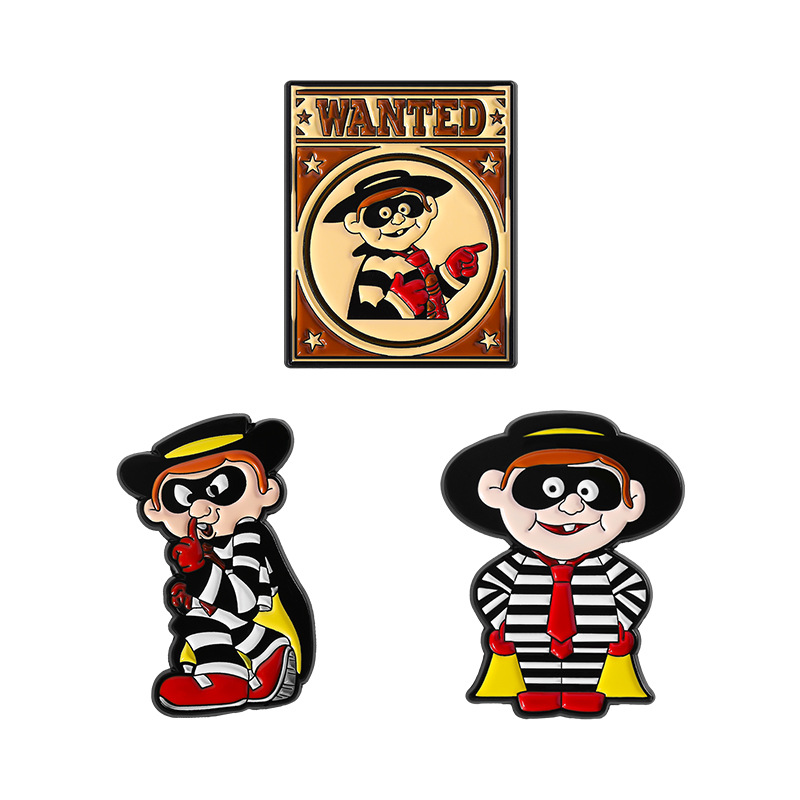 Set Pin Enamel Hamburglar Vint - Collectible Vintage Brooches ulasan dan harga